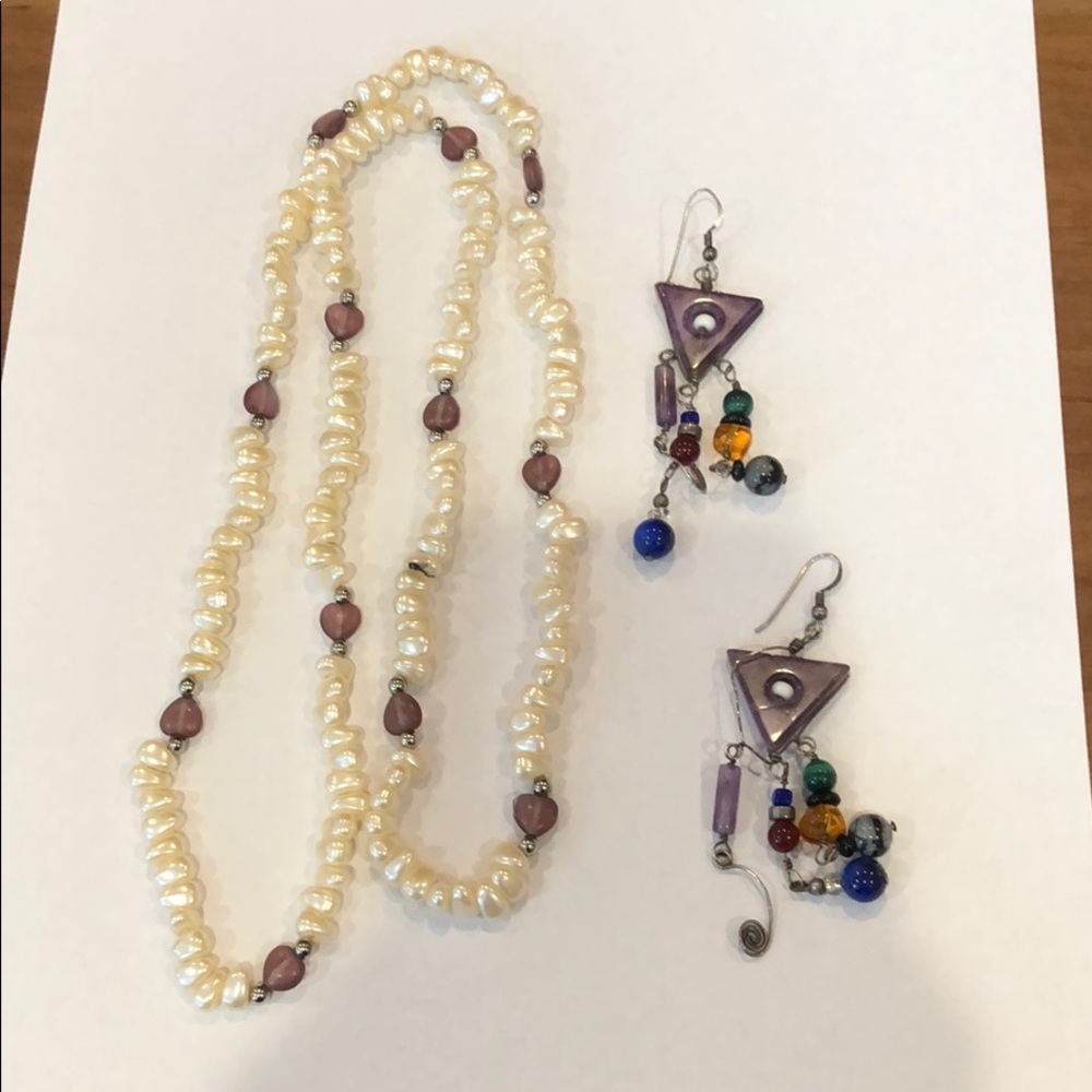 Vintage necklace and earrings